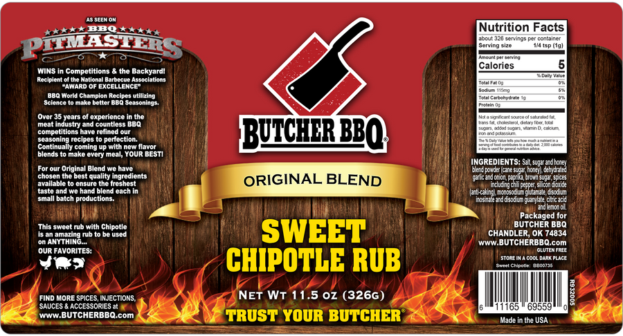 Butcher BBQ Sweet Chipotle Rub