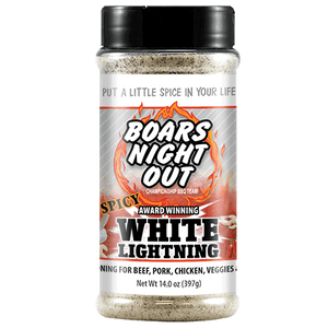 BOARS NIGHT OUT - “SPICY” WHITE LIGHTNING – Barbecue Supply Company