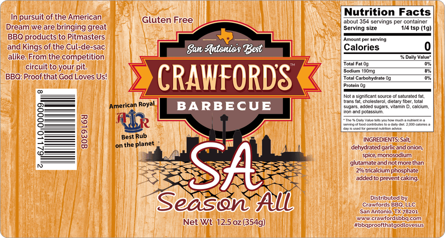 Crawford's Barbecue Season All Rub